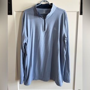 Rhoback Performance Quarterzip - XXL - Heather Blue